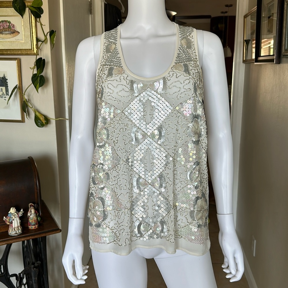 Robbi & Nikki Tank Top Size S with beautiful sequins New